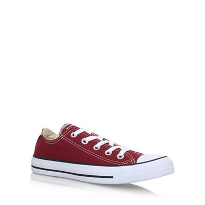 Converse Red 'Ct Seas Low' flat lace up sneakers